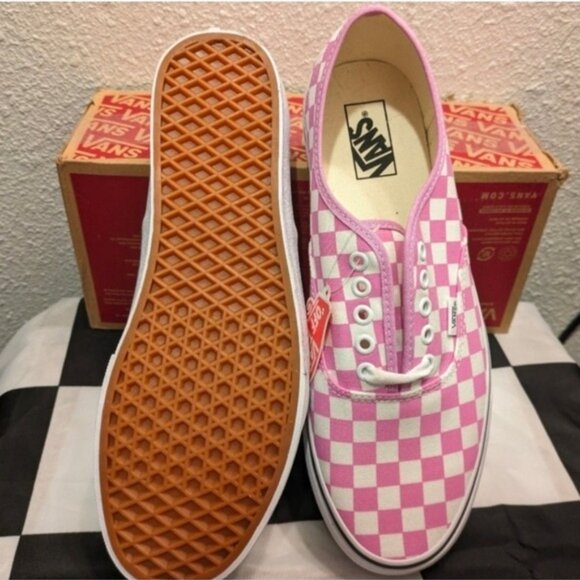 Vans Authentic Checkerboard Men Size 11.5 Orchid and White Pink 112025 - Picture 5 of 11